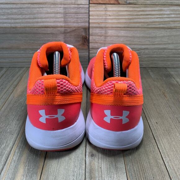 Under Armour Squad 2 Running Shoes Orange Red White Womens Size 9.5 Sneakers - Picture 3 of 10